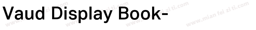 Vaud Display Book字体转换